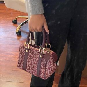 Red Dior/Diorissimo Mini Boston Bag